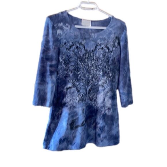 WOMAN’S Blue  Dress Shirt - Picture 1 of 3